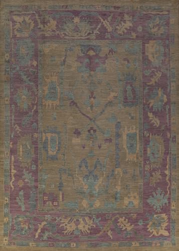 Rug Source Transitional Collection 9x12 Oushak Area Rug, Hand Knotted