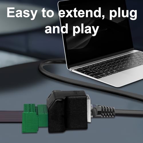 DTECH Adaptador 2 Pack RJ45 Hembra a Terminal Screw 8 Pines miniatura 7