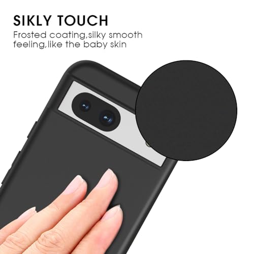 Image of X-level for Pixel 8A Case, Slim Fit Ultra-Thin Soft Flexible TPU Light Cases [Guardian Series] Anti-Slip Matte Finish Coating Silky Touch Protective Phone Back Cover for Pixel 8A -Black