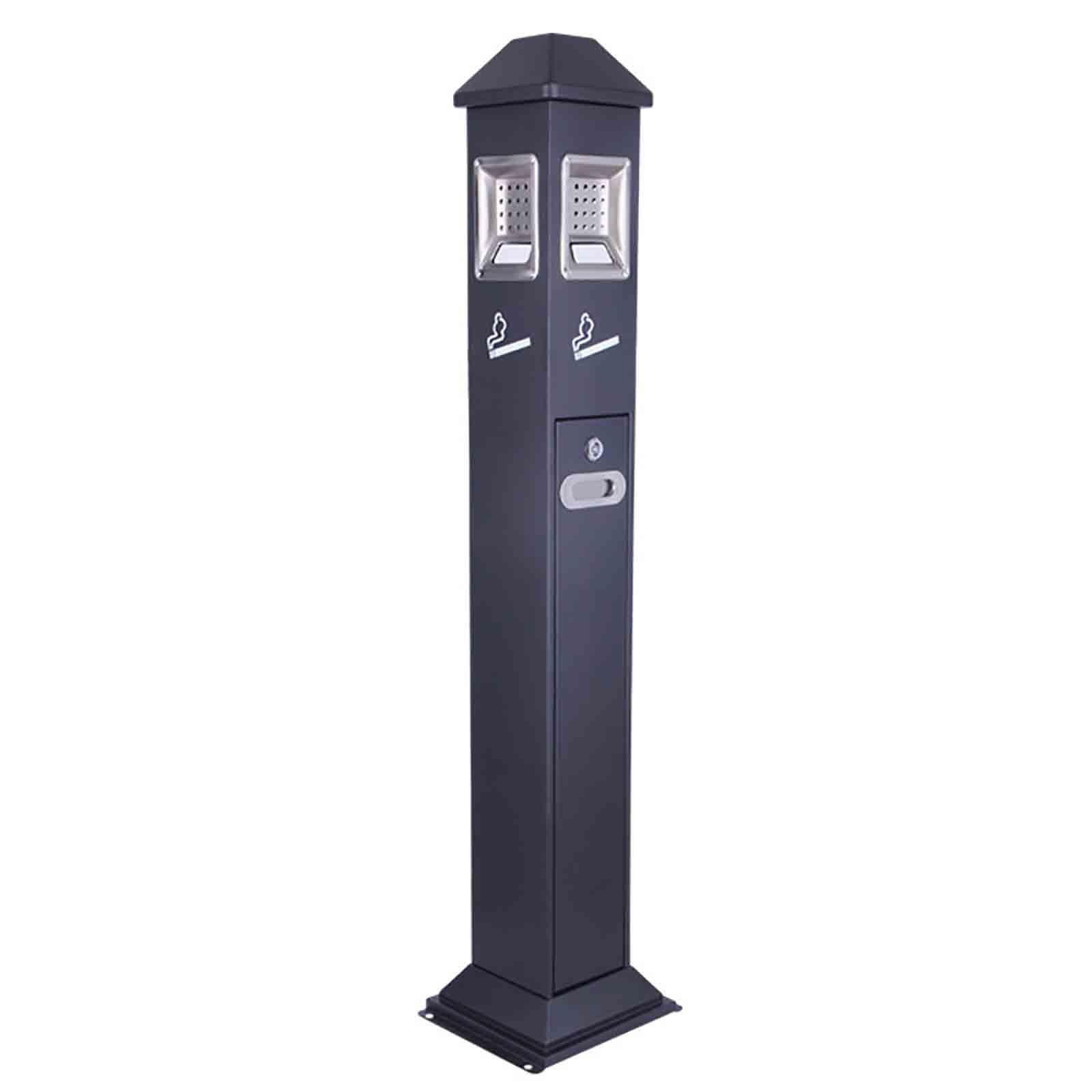outdoor cigarette bucket Smokers' Outpost Receptacle | 4 Gallon | Plastic Smokers Cease-Fire Cigarette Butt Receptacle;