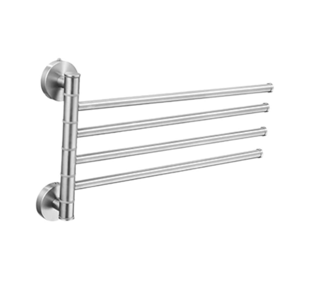 tea towel holders, Wall Mounted Towel Rack Stainless Steel Swivel Rail Holder Swing For Kitchen(Four Arm)