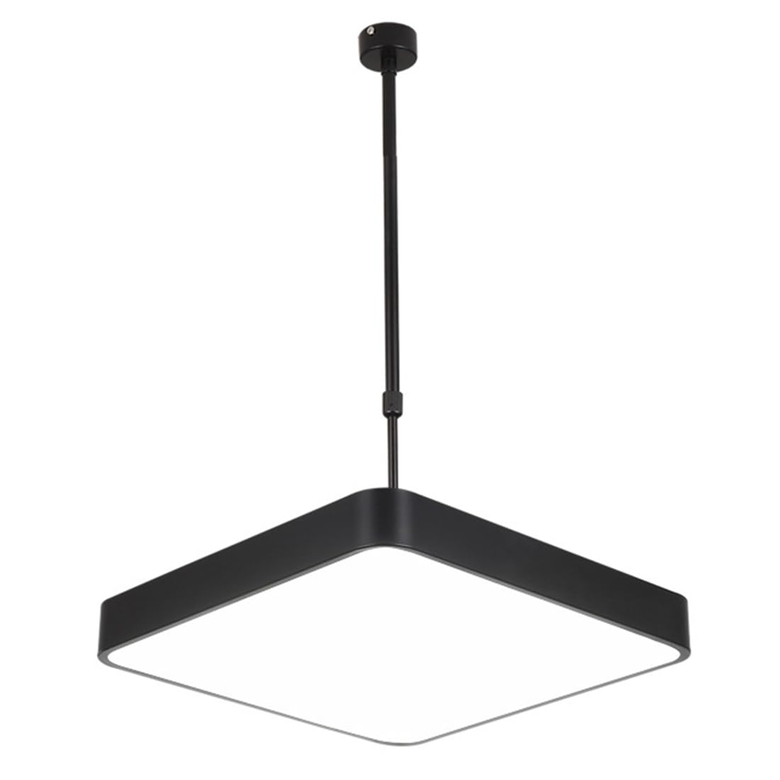 Czarna Kwadratowa Lampa Wisząca W Stylu Industrialnym Minimalistyczna Lampa Wisząca Z Regulacją Wysokości Żyrandol Komercyjny Kwadratowe, Postarzane Oświetlenie Sufitowe Do Kuchni, Wyspy,