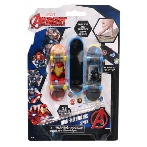 United Pacific Designs 33849AVG: Avengers 3Pk Fingerboards with Accessories