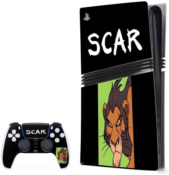 Skinit Decal Gaming Skin Compatible with PS5 Pro Bundle - Officially Licensed Disney Villains Evil Queen Black and White Design
