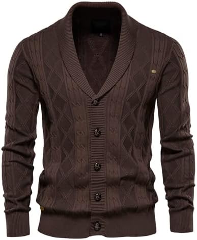 Traditioneel gebreid vest voor heren, sweatjack met capuchon, Noorse
