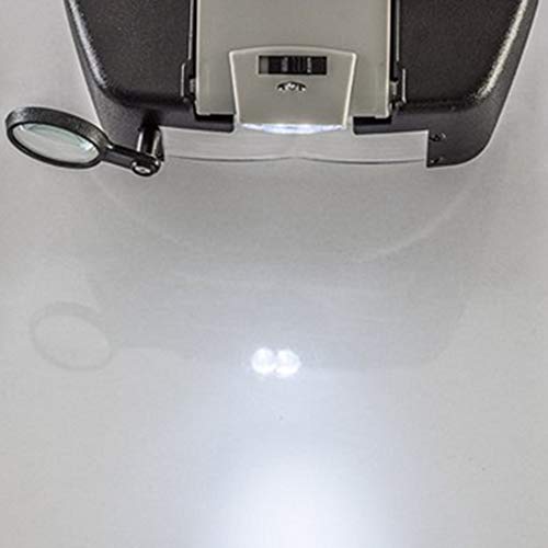 Identificação e reparo de joias Lupa multifuncional montada na cabeça com fonte de luz