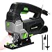 Jigsaw, GALAX PRO 6.7 Amp 3000 SPM Jig Saw Tool with Laser Guide, Max ±45° Bevel Cutting Angle, 6 Adjustable Speeds, 4-Position Orbital Action, Max Cutting Capacity: 4"  Wood, 3/8"  Metal