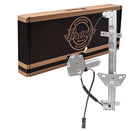 AutoandArt Brock Replacement Driver Rear Power Window Regulator with Motor Assembly Compatible with 2000-2004 Dakota Quad Cab Pickup Truck