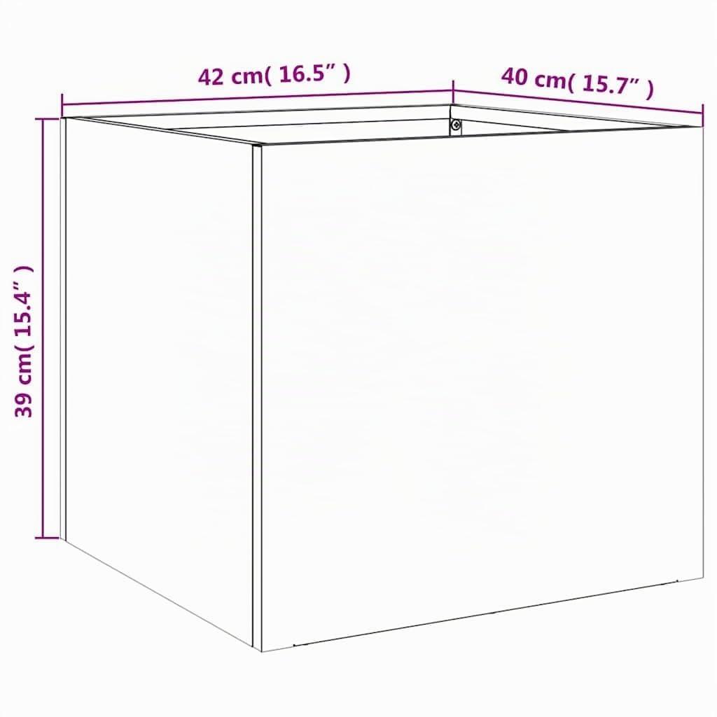vidaXL Plantenbak 42x40x39 cm staal zwart