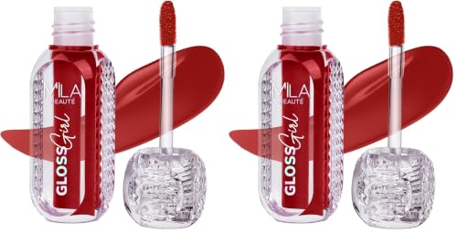Image of Mila Beaute Gloss Girl Lip Gloss | Enriched With Mango Seed Butter & Hyaluronic Acid | Light Weight & Non-Sticky Formula | Gives Fuller-Lip Effect & Extra Hydration | High Shine Finish-Bossy, 2.8 ml
