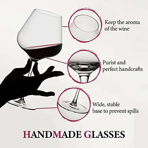 Yy 2 Pcs Red White Crystal Wine Glass Set Gifts Box Handmade Burgundy Long Stems Glasses For Drinking Weddding Birthday Party Family Couples Party #TOP4