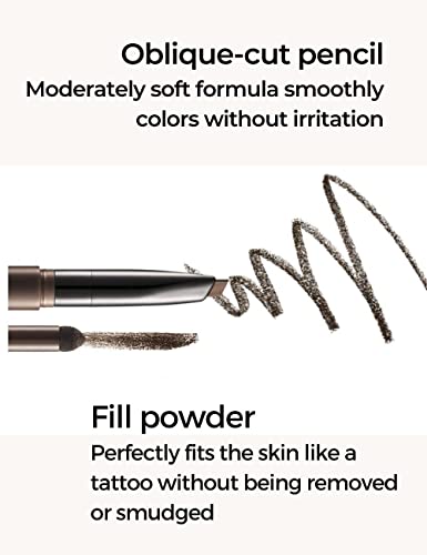 Self Beauty GEB201 Selfbeauty 3-In-1 Multi-Tasking Eyebrow Pencil Definer + Fill Powder + Spoolie Brush thumb #4