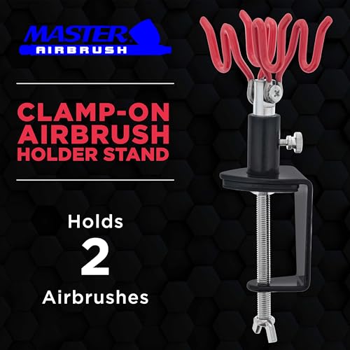 Support aérographe de table Master Airbrush pour 2 aérographes à fixer sur établi - 3