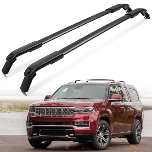 AUXPACBO Roof Rack Cross Bars Fit for Jeep Grand Wagoneer/Grand Wagoneer L 2022-2025 Black Crossbars Luggage Carrier Bars for Bike Kayak Cargo Bar