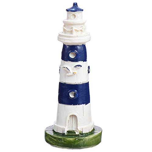IMIKEYA Resin Lighthouse Figurines Decor Decorative Nautical Lighthouse Rustic Ocean Sea Beach Themed Lighthouse Decoration Tabletop Nautical Office Home Decor