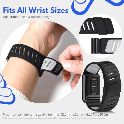 Image of Premium Sports Strap for Whoop 5.0 - One & Peak 2025 Released Band Replacement Strap Accessory | Soft Felt | Silicone Band for Fitness (Device Not Included) (Sky Blue)