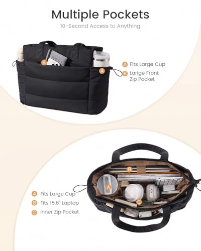 LOVEVOOK Ultralight Tote with Tumbler Holder
