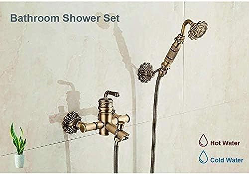 Robinets de douche durables en cuivre antique avec douchette à main - 3