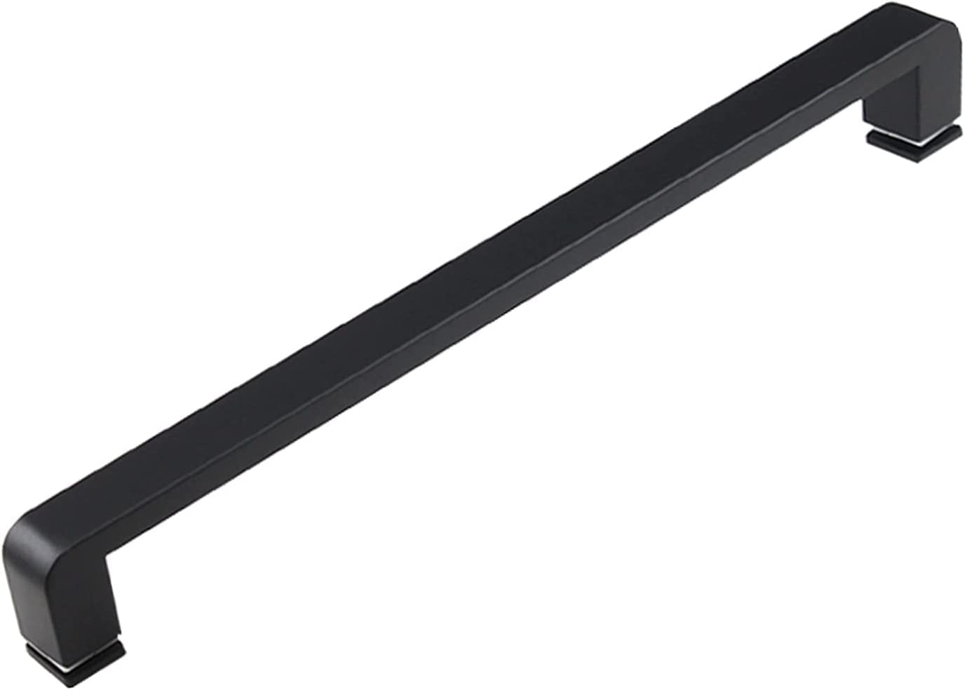 DFGHNBVC Black Shower Door Handle 2 Pack - Modern Stainless Steel Push Pull Knob Bathroom Towel Bar Replacement, 400Mm Chrome Enclosure Hardware For Glass Doors,Black Chrome-440Mm