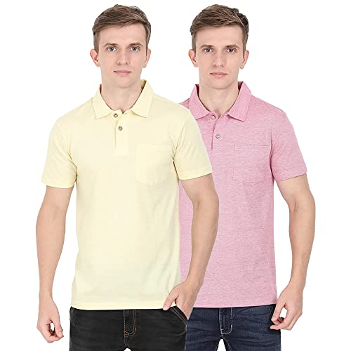 Image of ECOLINE Clothing Eco-Friendly Men's 50 /50 Blend Polo T-Shirt (Pack of 2)