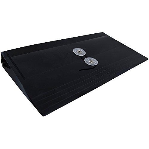 Jam Paper Plastic Envelopes With Button & String Tie Closure - #10 Business Booklet - 5 1/4 X 10 - Black - 12/Pack #TOP3