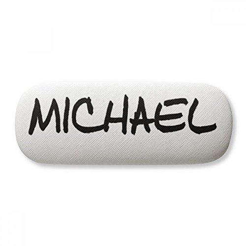 Estojo de óculos especial escrito à mão com nome em inglês, estojo rígido para óculos, Multicor