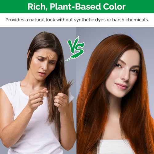 Polvo de Henna para Cabello 500g, Color Natural Naranja-Rojo miniatura 7