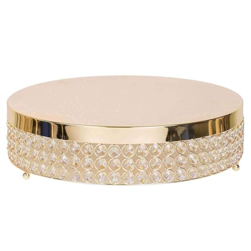 Efavormart 13" Gold Crystal Beaded Metal Cake Stand Pedestal, Cupcake Display, Dessert Riser - Image 7