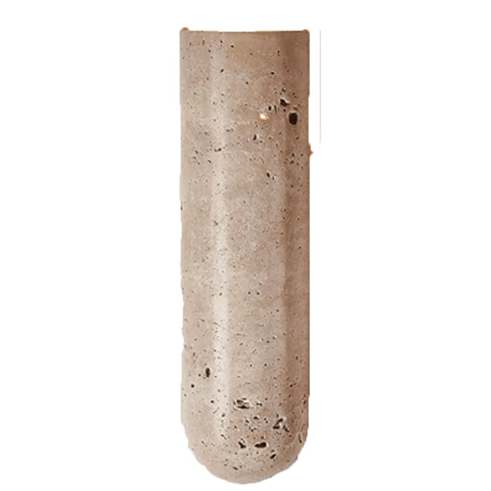 SHUANGZ 14inch Modern Yellow Travertine Wall Mount Light Minimalist Long Stone Wall Sconce with Stone Lampshade Indoor Travertine Decoration Wall Fixture for Foyer Entryway Bedroom Living Hardwired