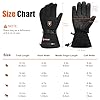 Rechargeable 7.4V 3200mAh Heated Gloves Waterproof Winter Warm Gloves for Motorcycle Riding Skiing Hiking Running Fishing Camping and Other Outdoor Winter Activities