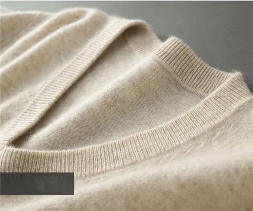 Men Business Casual Warm Cashmere Sweater Autumn Winter Classic V-Neck Knitted Pullovers4