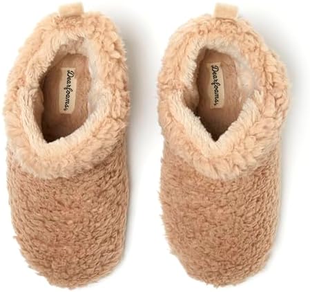 Dearfoams Women's Chelsea Faux Fuzzy Sherpa Indoor House Bootie Slipper, Latte, Large | Image 3