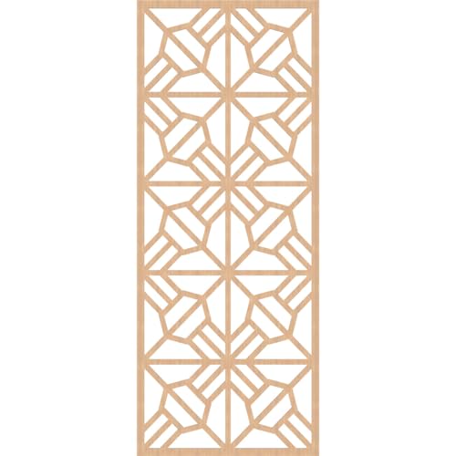 Image of Auburn Decorative Pierced Fretwork Wood Wall Panels, 33 3 /8 inchW x 84 3 /8 inchH x 1 /4 inchT, Hickory