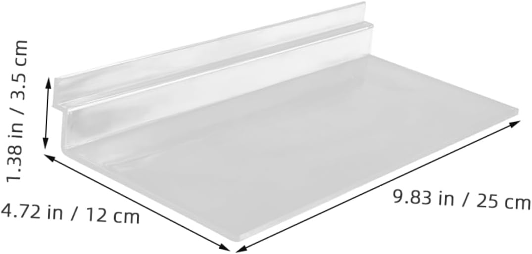 Ipetboom 5Pcs Slatwall Shoe Display Racks Transparent Plastic Storage Holders for Sneakers for Homes Retail Stores Easy Installation High Load Capacity Versatile Organization