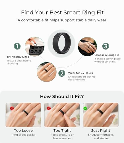 Image of Smart Ring Sizing Kit - Size Before You Buy the Smart Ring - Includes US Sizes 6 to 13 - Helps Find the Right Fit for Your Smart Ring