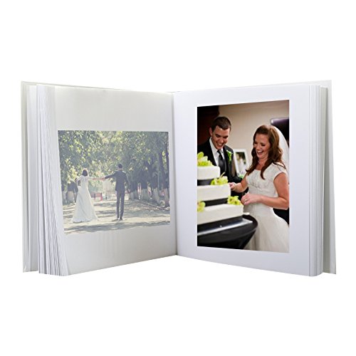 Set di 2 album fotografico da incollare, 30 x 30 pagine, bianco