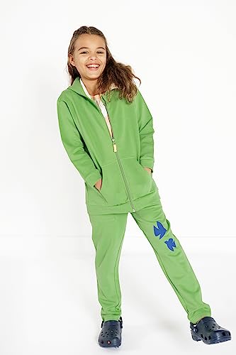 Boys' And Girls' French Terry Zip-Up Hoodie, Green Sweatshirt, 100% Organic Cotton Kids Clothes, Size 12 #TOP2