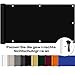 Outdoor Balcony - Wetterfeste anthrazitfarbene Balkonverkleidung mit UV-Schutz. 100% blickdichter Sichtschutz für Gartenzaun oder Balkon. Inkl. Kabelbinder und Kordel zur einfachen Montage