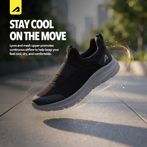 Boldfit Walking Shoes for Men, Black - Image 5