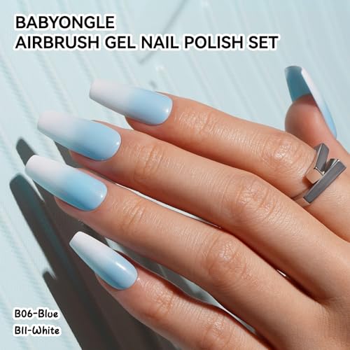 Kit de esmaltes en gel Airbrush con 12 colores miniatura 7