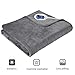Beautyrest Foot Pocket Soft Microlight Plush Electric Blanket Heated Throw Wrap with Auto Shutoff, 50x62, Grey