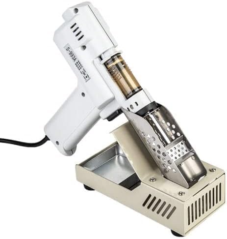 Bomba Desoldadora Eléctrica S-993A y Aspirador de Estaño, Pistola 2 en 1 con Temperatura Ajustable 350°C-450°C, Doble Voltaje 110V/220V para Reparación Rápida de Electrónica y PCB