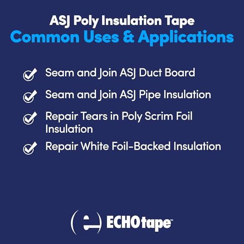 Image of ECHOtape Professional Grade Construction & Insulation Tape | All Weather Seaming, Sealing & Thermal Break Adhesive Tape for Indoor & Outdoor Applications