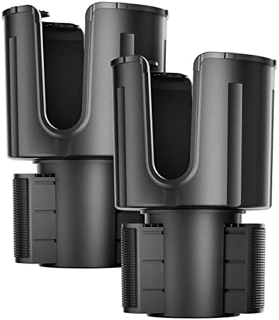Car Cup Holder Expander with Offset Adjustable Base, Compatible with Yeti 20/36/40oz, Hydro Flasks 32/40oz, Fits Most Cup Holder, Diameter Bottles in 3.4"-4"(2PCS)