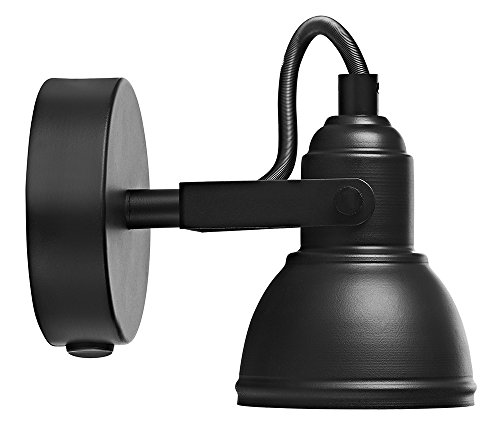 Foco de pared de latón antiguo industrial para iluminar espacios reducidos sin cables visibles 2