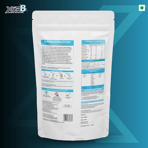Image of XLR8 Classic Whey Protein Powder, 24 g Protein, 5.5 BCAA, No Maltodextrin (Cold Coffee, 907 g)