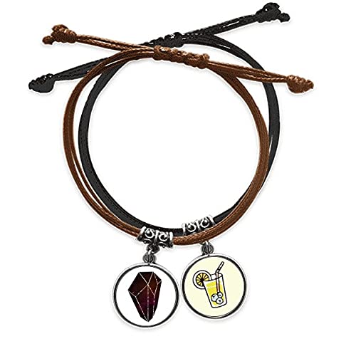 Bracelet fantaisie Crystal Univers le cadeau idéal en cuir et corde tressée