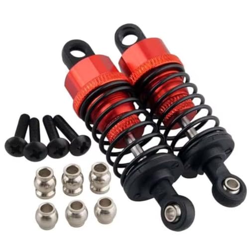 RC�V���b�N�A�u�\�[�o�[ Compatible With Tamiya For HPI 1/10 RC Drift For ���[�V���O�J�[�A�b�v�O���[�h�����������i2P 52mm�V���b�N�A�u�\�[�o�[(Red)