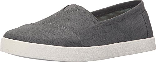 TOMS Vegan Charcoal Grey Brushed Nylon Women's Avalon Slip-Ons 10007792 (Size: 9)