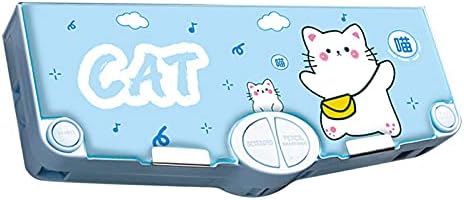 Miniatura 5 de Minache Estuche multifunción para lápices, caja de lápices con 2 compartimentos para estudiantes, juego de papelería con patrón de dibujos animados